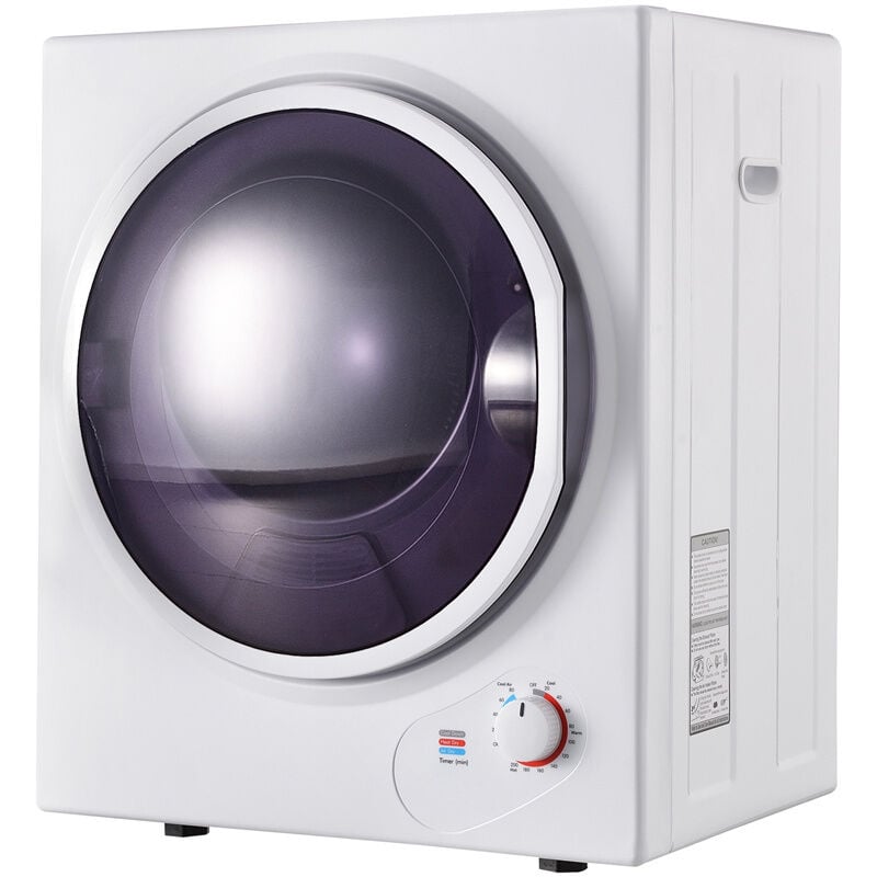 Mini sèche-linge, 2, 5 kg, peut être fixé au mur, fonctionnement simple, minuterie, 2 filtre, chauffage céramique PTC, tambour en acier inoxydable,