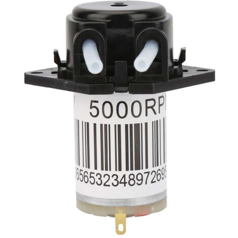 Mini-Schlauchpumpe, 6 V DC, geräuscharm, selbstansaugend, mattschwarz