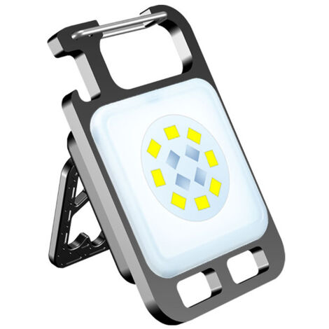 Mini-Schlüsselanhänger-Taschenlampe, wiederaufladbare Campinglampe mit Magnet, 4 Leuchtmodi, geeignet für Camping, Zuhause usw. 1 Stück