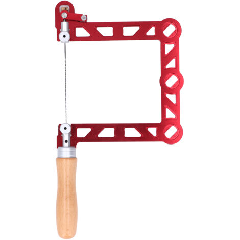 Mini scie à main pour le travail du bois, manche en bois en forme de U, scie à chantourner pour bijoutier et travail des métaux, 12,7 cm (5 pouces)