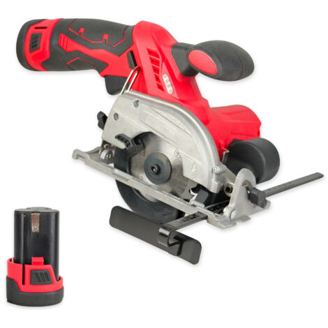 Mini scie circulaire sans fil 12V – Batterie Li-ion 18650 – Profondeur de coupe 26mm – Moteur 1400 tr/min – Compacte et légère