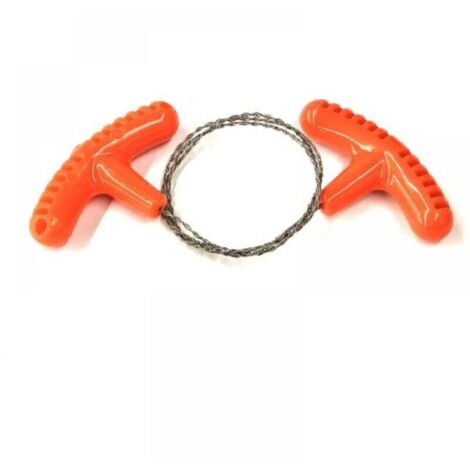 Mini scie de poche extérieure avec poignée en PP, scie à fil de survie pour camping, scie à fil en acier inoxydable, scie à gazon à eau