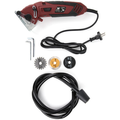 Mini scie multifonctionnelle avec poignée ergonomique et interrupteur de sécurité pour projets de bricolage. Prise UE 220 V.