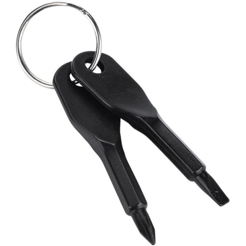 Tinor - Mini Screwdriver Keychain Set, Portable Stainless Steel Flat Head and Phillips Screwdriver Set Tool Outdoor Multifunctional edc Tool Mini