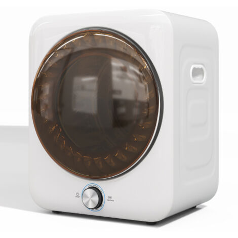 Mini Sèche-Linge 3kg Sèche-Linge à évacuation 1350W, Sèche-Linge à Condensation Compact Avec 8 Programmes & Capteur NTC, 65dB Silencieux, Montage Mural Possible, Double Filtre, 53,5×42×65cm