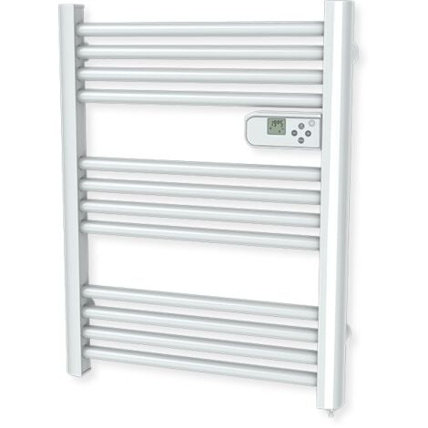Carrera radiateur s�che-serviette 500W mini tubes ronds blanc LCD