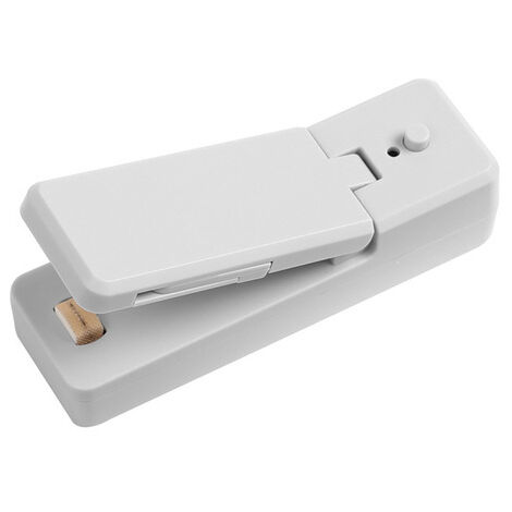 Mini sellador de bolsas 2 en 1, cortador y sellador de calor mejorado, recargable, portátil, de mano, hermético para alimentos,Grey