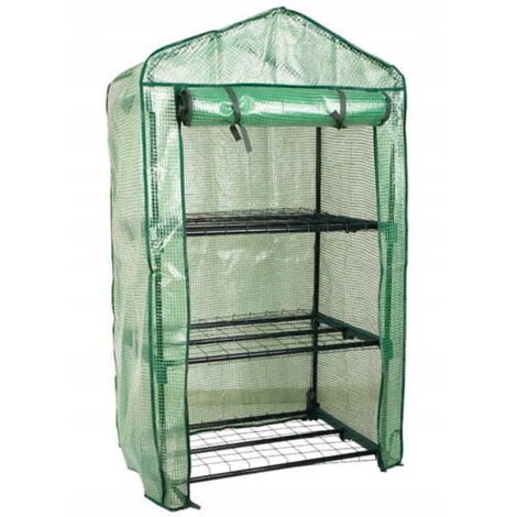 Mini serra da balcone con ripiani 69x49x25cm Verde per ortaggi