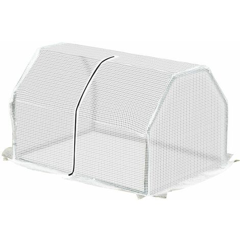 Mini Serra da Giardino e Balcone 99x71x60 cm in Plastica PE e Acciaio con Chiusura a Zip