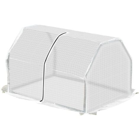 MINI SERRA DA GIARDINO E BALCONE IN PLASTICA PE E ACCIAIO CON CHIUSURA A ZIP. 99X71X60 CM