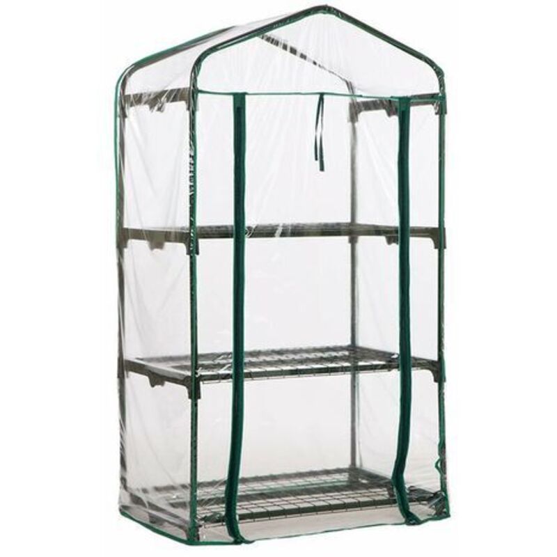 Mini Serre Balcon PVC, Tissu Imperméable Transparent Amovible, 3 Couches, Superma