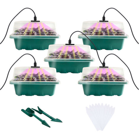 Mini Serre de Germination avec LED - Kit de Culture Indoor 6 Pièces