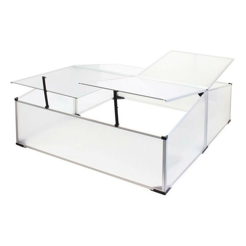 Mini Serre de jardin 4 couvercles 100 x 120 x 40 cm. Qualité et Robustesse - Transparent