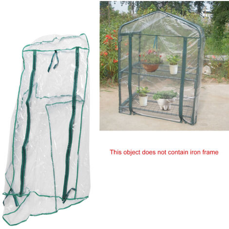 Mini Serre de jardin portable PVC  Abri horticole pour plantes et fleurs avec ventilation et porte zippée - 69x49x92 cm