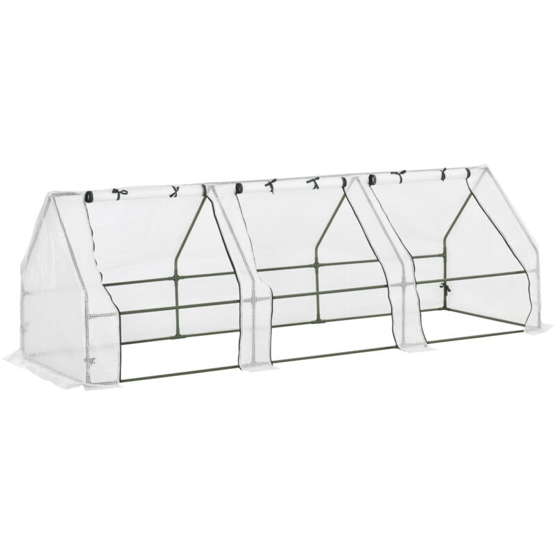 Mini serre de jardin serre à tomates fenêtres avec zip enroulables
