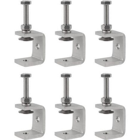 Mini Serre Joints C Acier Inox 30mm Lot de 6 Pièces Réglables, Pinces pour Travaux Bois, Soudage et Menuiserie