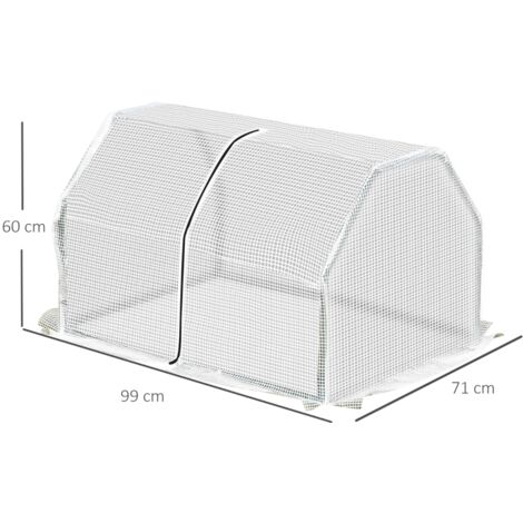 Mini serre tunnel verte 99x71x60cm, résistante intempéries transportable