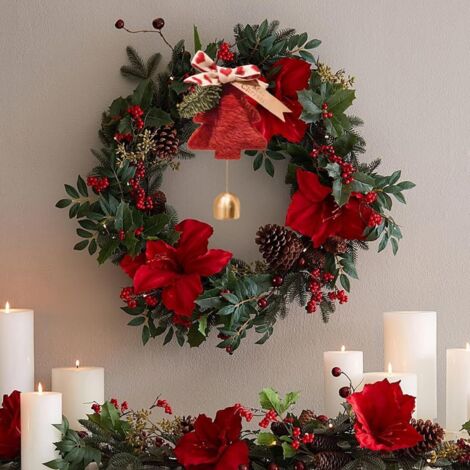 Mini set di decorazioni natalizie (2 pezzi) 18 x 8 cm Bellissima decorazione da appendere all'albero con campanella. Ideale per decorare la cima dell'albero di Natale, la portiera dell'auto o la paret