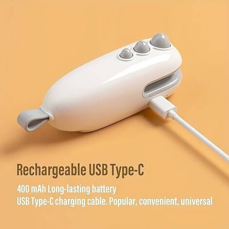 Mini sigillatrice, sigillatrice 2 in 1 con funzione di termosaldatura, taglierina e magnete, sigillatrice portatile ricaricabile tramite USB-C, sigillatrice per alimenti, adatta per sacchetti di plast