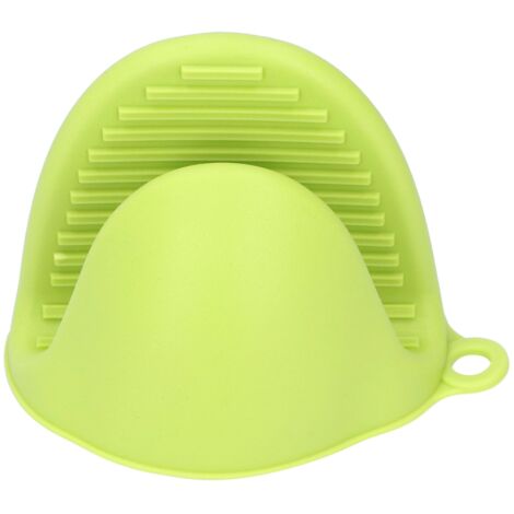 Mini-Silikon-Ofenhandschuhe – Rutschfeste und hitzebeständige Küchenhandschuhe – Verdickt isoliert – Olivgrün – 85 mm x 80 mm x 95 mm – 2 Stück
