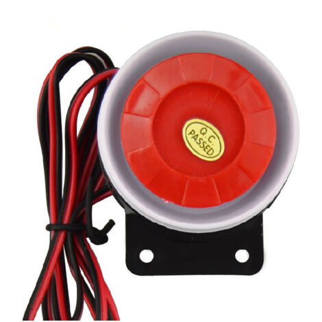 Mini sirena cablata da 12 V e 120 dB per sistemi di allarme di sicurezza, accessori per allarme, sirena, sistema di allarme di sicurezza domestica, allarme antifurto, cicalino, allarme antifurto ad al