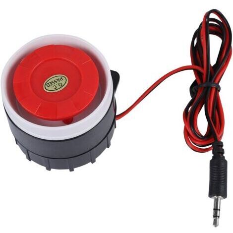 Mini sirène rouge filaire, système d'alarme sonore pour la sécurité domestique, sirène de 120 dB, 12 V CC, alarme puissante