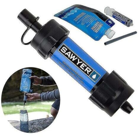 SNQ Mini sistema di filtraggio dell'acqua portatile, purificatore d'acqua di sopravvivenza, cannuccia