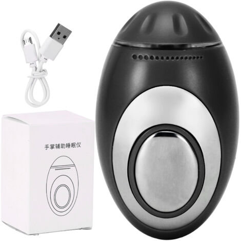 Mini Sleep Device 2Mode USB Charging UltraLight Material Portable Sleep Instrument for Home(Black )