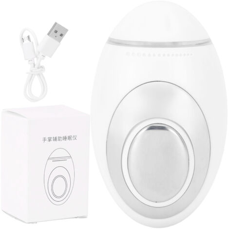 Mini Sleep Device 2Mode USB Charging UltraLight Material Portable Sleep Instrument for Home(Blanc )