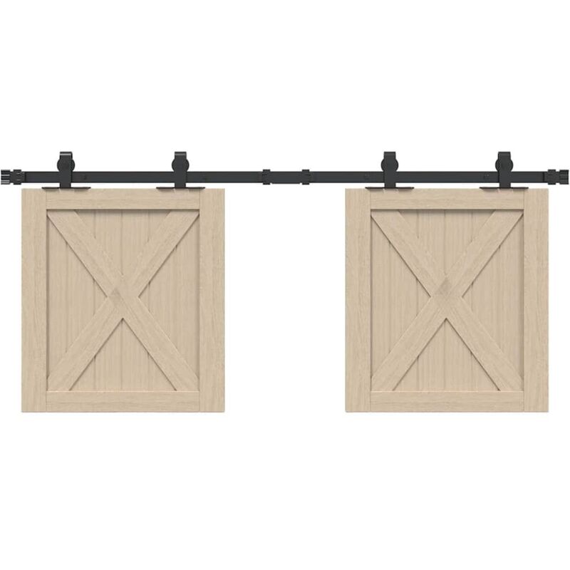Sliding Cabinet Door Kit 122 Cm Carbon Steel Vidaxl