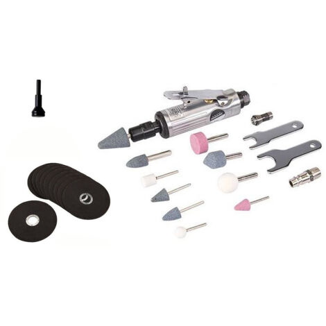 MINI SMERIGLIATRICE PNEUMATICA CON ACCESSORI E DISCHI