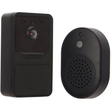 Mini sonnette intelligente 480p basse consommation, interphone vidéo sans fil, surveillance mobile, sonnette WiFi avec fonction « ding-dong ».