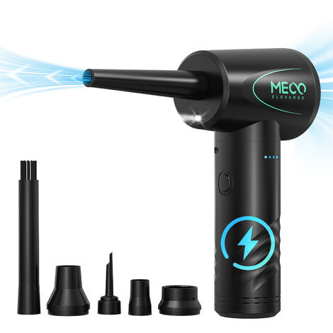 Mini soplador inalámbrico con luz LED 3 velocidades 100,000 RPM Plumero de aire eléctrico para teclado de PC Hasaki