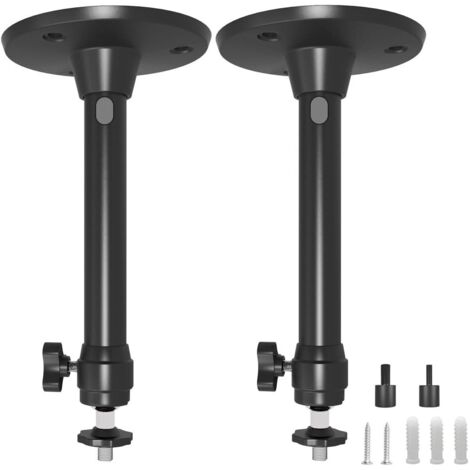 Mini soporte de pared para proyectores de 175 mm, compatible con QKK/DR.J/DBPOWER/Anker/VANKYO/AAXA/Jinhoo/PVO/TMY, AuKing y la mayoría de los miniproyectores. Soporte metálico (negro, 2 unidades).