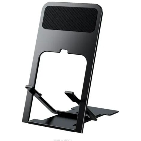 Mini soporte plegable multiángulo para teléfono móvil, portátil, de plástico hueco, para iPhone 12, 11, 8, 7 Pro, color negro