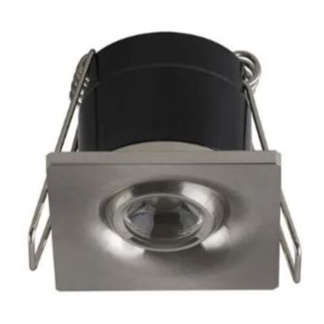 Mini spot LED 1W orientable carré Mat chrome