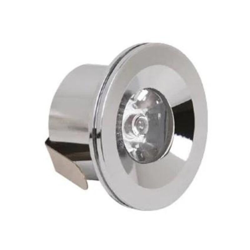 Mini spot led encastrable 1W (8W) 4200K chrome
