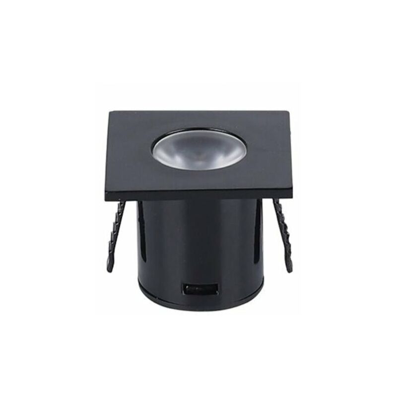 Optonica - Mini Spot led Encastrable 1W 90° carré Noir - Blanc Chaud 2300K - 3500K - silamp Optonica - Mini Spot led Encastrable 1W 90° carré Noir - Blanc Chaud 2300K - 3500K - silamp