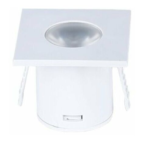 Mini Spot LED Encastrable 1W 90° Carré - Blanc Chaud  / Blanc - SILUMEN