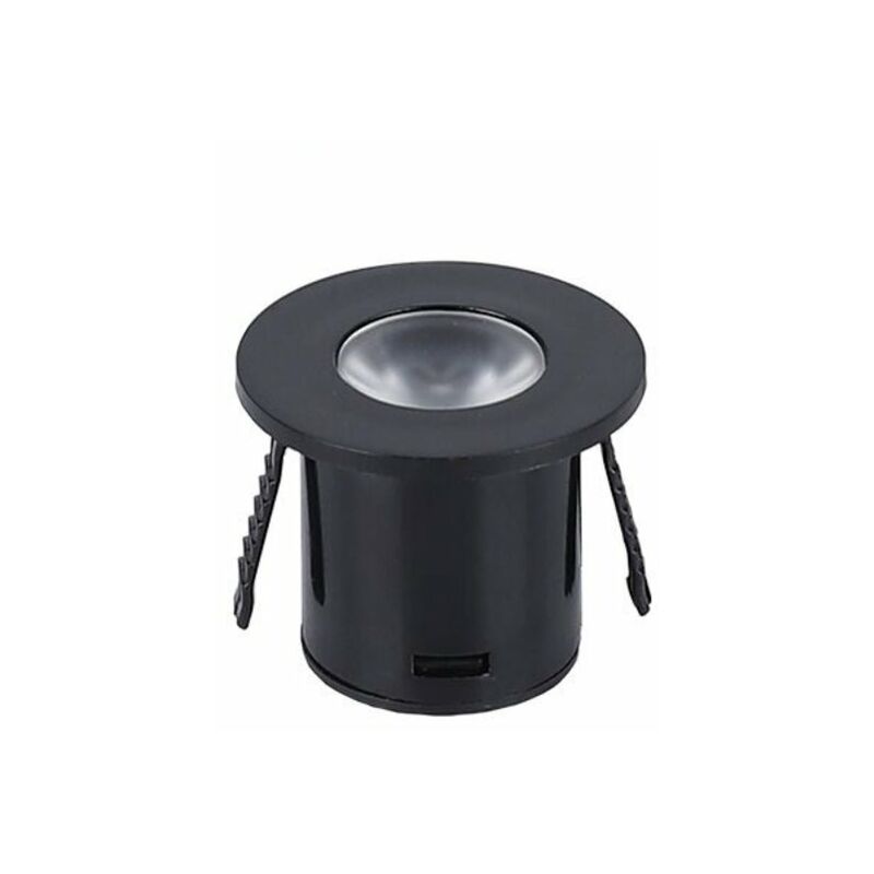 Optonica - Mini Spot led Encastrable 1W 90° Rond Noir - Blanc Chaud 2300K - 3500K - silamp Optonica - Mini Spot led Encastrable 1W 90° Rond Noir - Blanc Chaud 2300K - 3500K - silamp