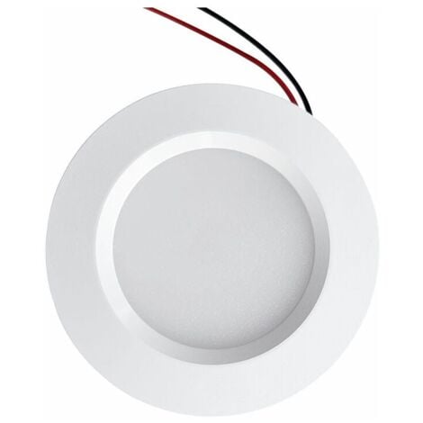 RNEMITERY Mini Spot LED Encastrable perçage 55mm diamètre 68mm Compact 3W DC12V étanche IP54 Salle de bain, cuisine, meubles (Aluminium, Blanc Naturel 4000K) [Classe énergétique E]