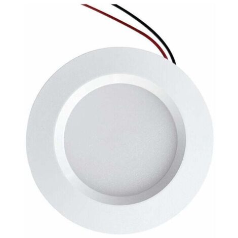 Mini Spot LED Encastrable perçage 55mm diamètre 68mm Compact 3W DC12V étanche IP54 Salle de bain, cuisine, meubles (Aluminium, Blanc Naturel 4000K) [Classe énergétique E]