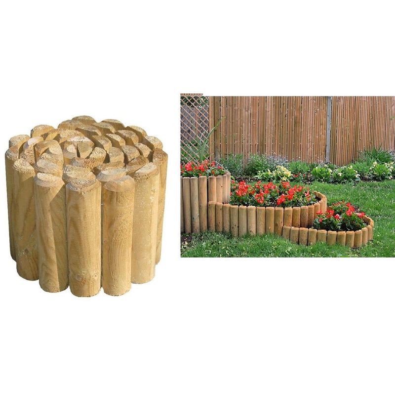 Bordure Per Aiuole In Plastica Brico.Mini Steccato Bordura Per Aiuole Rollborder In Legno Impregnato Arredo Giardino Misura 5x20x200 253083496772 1