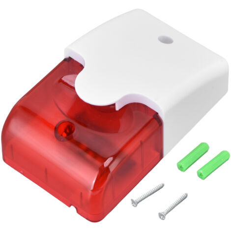 Mini Strobe Siren Wired Alarm Strobe Flashing Light Horn Flash Sound Siren for Home Security Alarm System DC12V