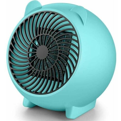 Mini stufetta portatile da 500 W, riscaldatore invernale, ventilatore personale, riscaldatore elettrico per casa e ufficio, piccolo riscaldatore in ceramica (Colore: blu)
