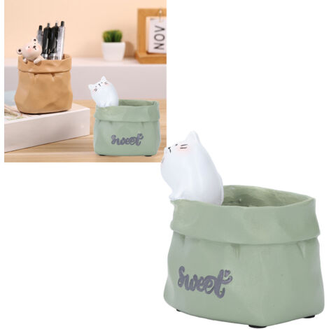 Mini-Sukkulententopf mit harzüberzogenen Tieren im Beutel – ideal für Schlafzimmer, Büro oder als Einzugsgeschenk