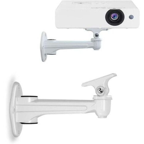 Mini support mural pour projecteur - Charge maximale de 3 kg - Longueur : 16-20 cm - Matériau aluminium - Pour CCTV/caméra/projecteur/webcam - rotatif à 360°