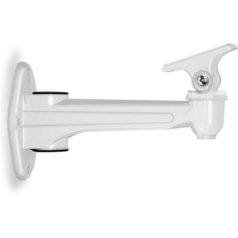 Mini Support Projecteur Mural, Charge de 3kg  Longueur 16-20cm  Matériau Aluminium, pour CCTV/Caméra/Projecteur/Webcam- Rotation 360° (Blanc)