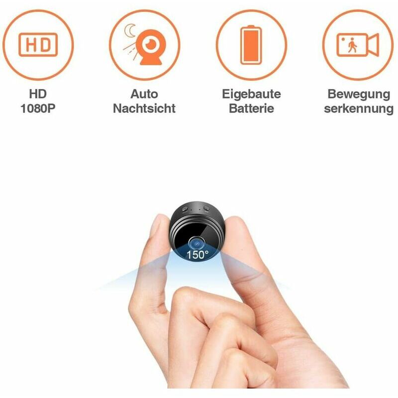 Ayyqh - Mini Surveillance Camera with Motion Detection and Portable External Memory Micro Nanny Cam