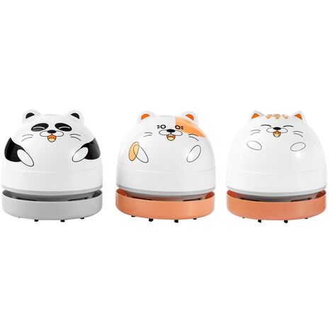 Mini table aspirateur coin de table aspirateur de poussière avec brosse balayeuse portable outil pour voiture Bureau à domicile bureau scolaire Bureau 1pcs (Panda Style)